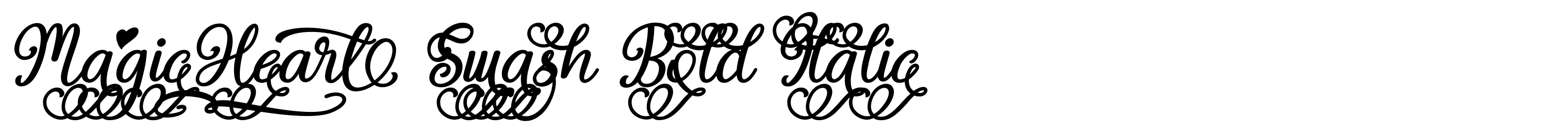 Magic Heart Swash Bold Italic